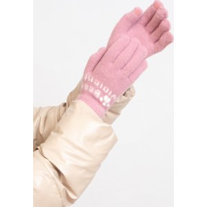 Svetloružové dámske rukavice Shelovet REK-A5127-FU Veľkosť: ONE SIZE