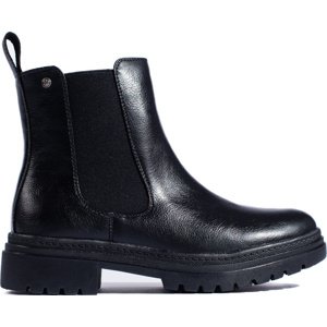 Dámske čierne členkové chelsea topánky 23-12201B Veľkosť: 40
