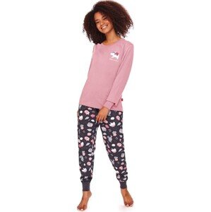 Doctor Nap ružovo-sivé pyžamo so zvieracou potlačou Veľkosť: XL