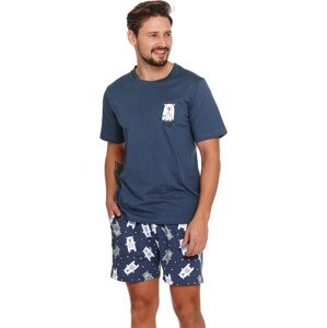 Tmavomodré krátke pyžamo "BEAR" Veľkosť: XL