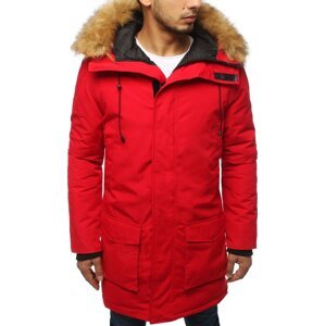 Pánska zimná bunda - červená tx2995 Veľkosť: 2XL