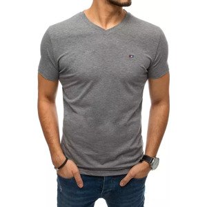 Šedé pánske tričko bez potlače RX4543 Veľkosť: 2XL