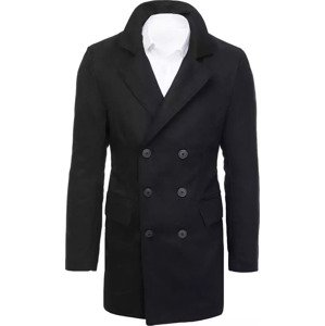 Čierny pánsky dlhší kabát CX0434 Veľkosť: M