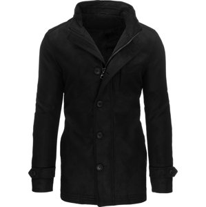 Čierny pánsky kabát na zips CX0435 Veľkosť: L