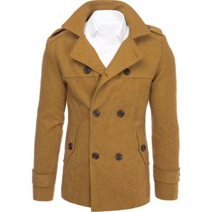 Pieskový pánsky dvojradový kabát CX0443 Veľkosť: S