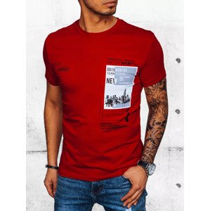 Červené pánske tričko s potlačou RX5059 Veľkosť: XL