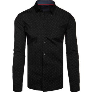 Čierna vzorovaná košeľa DX2529 Veľkosť: M