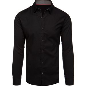 Čierna jednofarebná košeľa DX2535 Veľkosť: 2XL