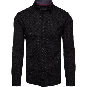 Čierna vzorovaná košeľa DX2536 Veľkosť: 2XL