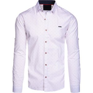 Biela košeľa s jemným vzorom DX2537 Veľkosť: 2XL