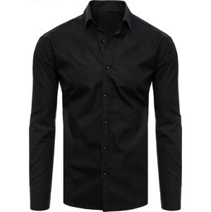 Čierna jednofarebná košeľa DX2538 Veľkosť: L