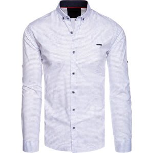 Biela vzorovaná košeľa DX2558 Veľkosť: 2XL
