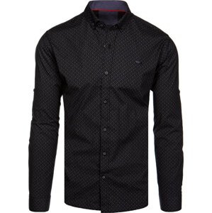 Čierna vzorovaná košeľa DX2559 Veľkosť: 2XL