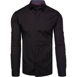 Čierna vzorovaná košeľa DX2560 Veľkosť: 2XL