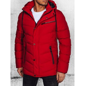 Červená prešívaná zimná bunda TX4632 Veľkosť: 2XL