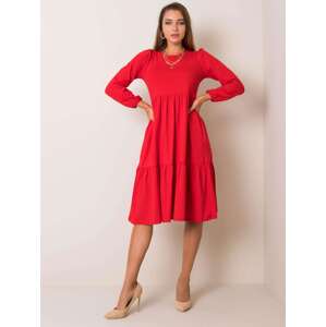 Červené dámske šaty RV-SK-5832.18X-red Veľkosť: S