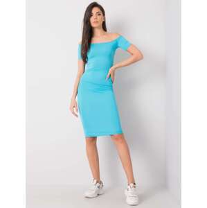 Svetlo modré dámske priliehavé šaty RV-SK-6696.65-blue Veľkosť: S