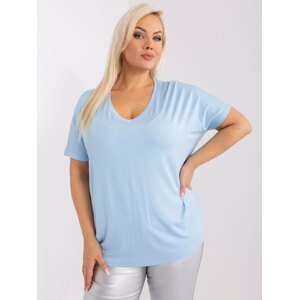 Svetlomodré voľné tričko RV-BZ-5643.09P-light blue Veľkosť: ONE SIZE