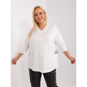 Biele voľné tričko s vreckami -RV-BZ-7783.99-white Veľkosť: ONE SIZE