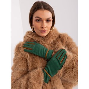 Tmavozelené elegantné rukavice AT-RK-238601.98-dark green Veľkosť: S/M