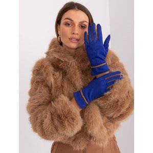 Modré elegantné rukavice AT-RK-238601.98-kobalt Veľkosť: S/M