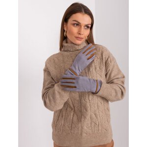Sivé elegantné rukavice -AT-RK-238601.31P-grey Veľkosť: S/M