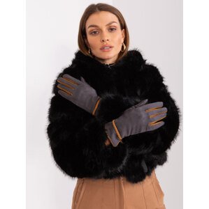 Tmavosivé elegantné rukavice AT-RK-238601.25P-dark grey Veľkosť: S/M