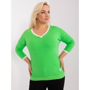 Svetlozelené tričko s výstrihom do V RV-BZ-8986.89P-light green Veľkosť: ONE SIZE