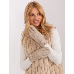Béžové zimné rukavice AT-RK-239506.98-beige Veľkosť: L/XL