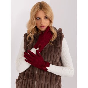 Bordové zimné rukavice AT-RK-239506.98-bordo Veľkosť: S/M