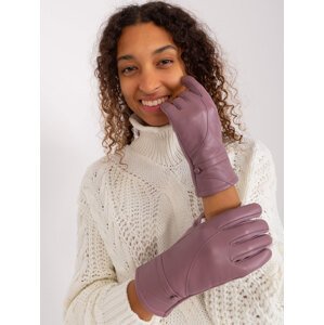 Fialové koženkové rukavice -AT-RK-239802.28-purple Veľkosť: S/M