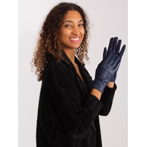 Tmavomodré koženkové rukavice AT-RK-239501A.16-dark blue Veľkosť: S/M