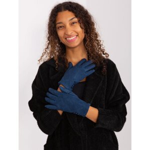 Tmavomodré rukavice s gombíkmi AT-RK-239302.10X-dark blue Veľkosť: S/M