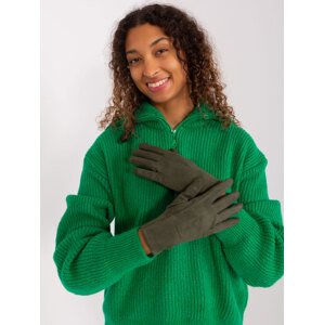 Kaki elegantné rukavice AT-RK-2370.96-khaki Veľkosť: S/M