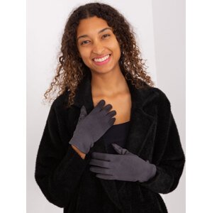 Tmavosivé hladké rukavice AT-RK-2370.99-dark grey Veľkosť: S/M