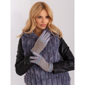 Sivé vzorované rukavice AT-RK-2310.89-grey Veľkosť: L/XL