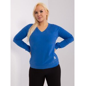 Modré tričko s výstrihom do V RV-BZ-9259.97-blue Veľkosť: ONE SIZE