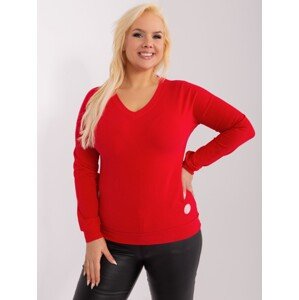 Červené tričko s výstrihom do V RV-BZ-9259.97-red Veľkosť: ONE SIZE