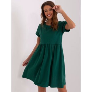 Tmavozelené šaty DITA s krátkym rukávom RV-SK-5672.03P-dark green Veľkosť: XL