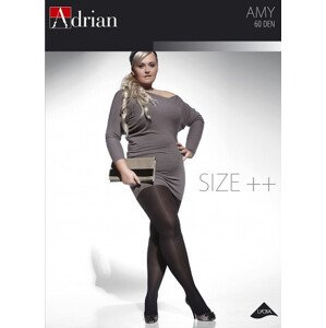 Čierne pančuchy Adrian Amy Size++ 60 deň Veľkosť: 3XL, Barva: Černá