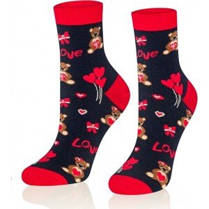 Farebné obrázkové ponožky Intenso 0471 Follow Your Passion Walentynkowe Veľkosť: 35-37, Barva: kremowy/lurex