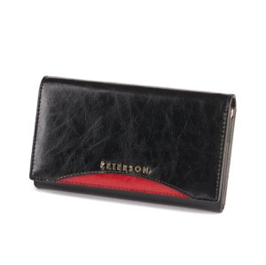 Peterson Dámska peňaženka Y051 - čierna so vsadkou PTN PL-466-BLACK RED Veľkosť: ONE SIZE