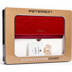 Peterson sada červenej peňaženky a parfumovej vody Nappa Q021 [DH] PTN ZD4 Veľkosť: ONE SIZE