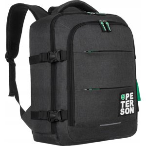 Peterson Čierno-zelený športový batoh na notebook [DH] PTN PLG-01-T Veľkosť: ONE SIZE