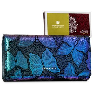 Peterson Modrá holografická peňaženka - motýliky Y546 [DH] PTN 42100-ONBF Veľkosť: ONE SIZE
