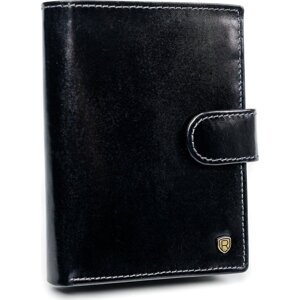 Pánska čierna kožená peňaženka Rovicky N62L-RVT BLACK Veľkosť: ONE SIZE