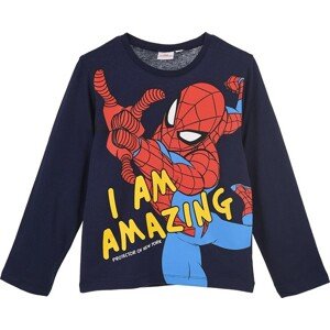 Spider-man tmavomodré tričko s dlhým rukávom Veľkosť: 128