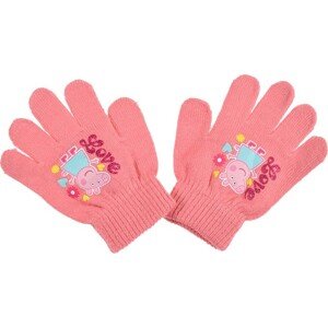 Peppa Pig svetloružové dievčenské rukavice Veľkosť: ONE SIZE