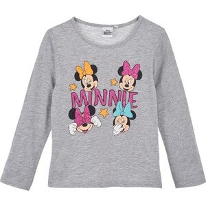 Sivé dievčenské tričko Minnie Mouse s trblietavou potlačou Veľkosť: 98
