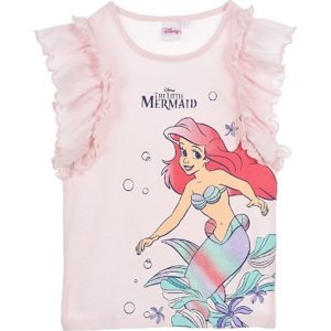 Svetloružové dievčenské tričko Disney Princesses - Ariel Veľkosť: 104